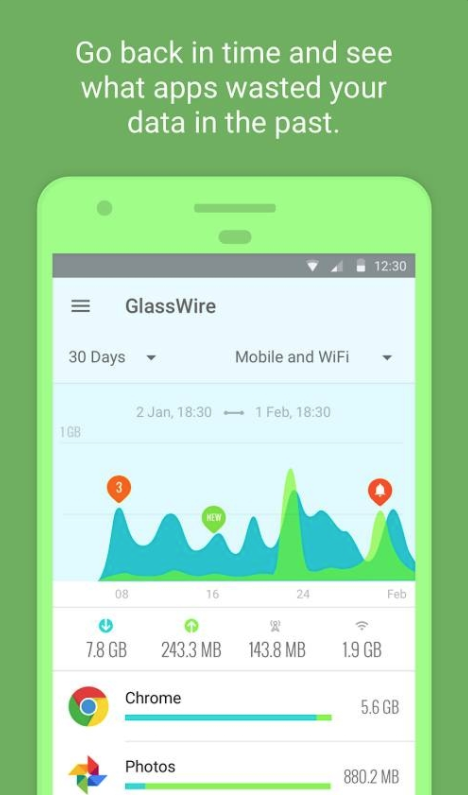 GlassWire流量统计免费版