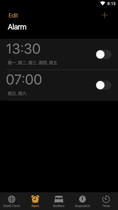 iOS13时钟截图1